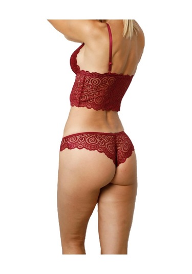 Nipora Kadın Dantelli Uzun Sütyen Takımı Bralet Takımı 80169