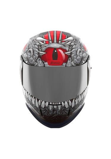 Icon Airform Krayola Kreep Mıps Kapalı Motosiklet Kaskı Siyah Gri Kırmızı