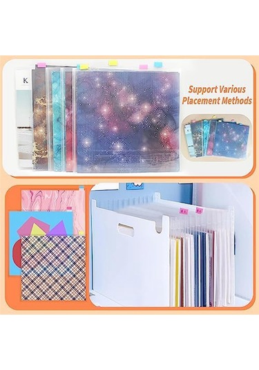 Anjiexun 12 Parçalı Scrapbook Kağıdı Saklama Kutusu Şeffaf