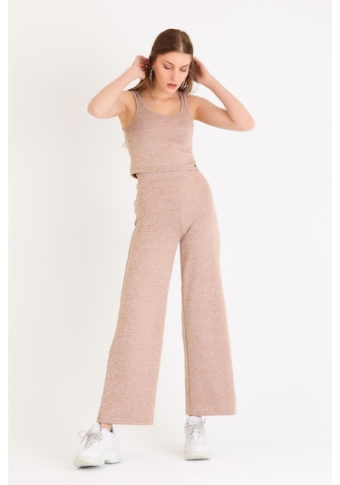 Polo State Kadın Crop Kum Rengi