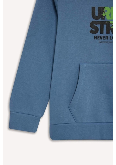 DeFacto Erkek Çocuk Kapüşonlu Baskılı Cepli İçi Yumuşak Tüylü Sweatshirt D6211A824CWBE88 DeFacto Erkek Çocuk Kapüşonlu Baskılı Cepli İçi Yumuşak Tüylü Sweatshirt D6211A824CWBE88