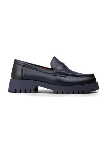 Deery Kadın Hakiki Deri Lacivert Loafer Ayakkabı - 02034zlcvc03