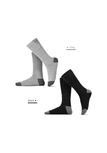 Tenfowee Siyah Elektrikli Isıtıcı Çoraplar, Karbon Fiber Isıtıcı, Sabit 50 C, Dış Etkinlikler İçin Isınma, Akıllı Telefon Bataryası İle Bağlanır Batarya Hariç Siyah