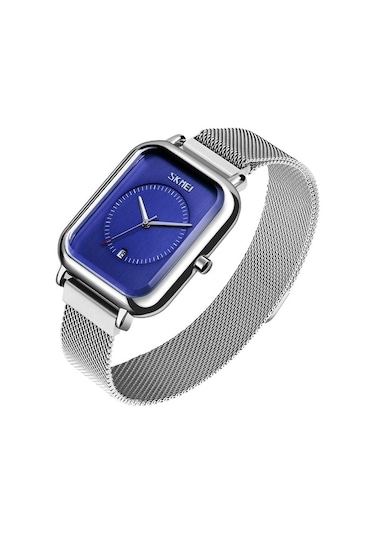 Fastbuy Skmeı 9207 Moda Yaratıcı Basit İzle Erkekler Manyetik Toka Örgü Kemer Çelik Kemer Çift Kuvars İzle Gümüş Mavi Çok Ren Çok Renkli