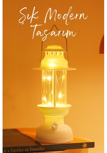 Led Mum Kamp Lambası 1 Adet - Tipi Pil Dahil Dumansız Alev Ledli Dekoratif Mum Dekor Işığı Beyaz Pt437 Beyaz