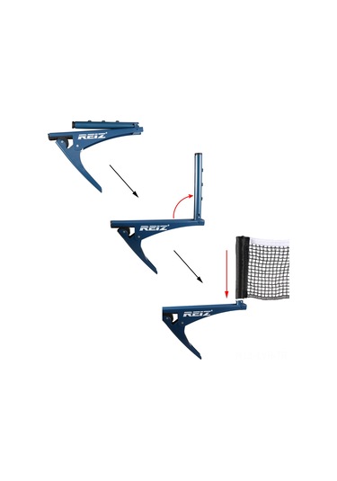 Ranyeek Tenis Masası Ağı Ve İki Mavi Sırtlı Klips Seti - Kolay Kurulum, Dayanıklı Poliester Ağ, 177cm Genişlik, Spor Ve Antrenman İçin