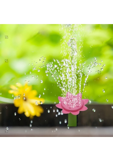 Singree Güneş Enerjili Lotus Çeşme - 9 Nozüllü Bahçe, Kuş Banyosu Ve Göletler İçin 112 Karakter