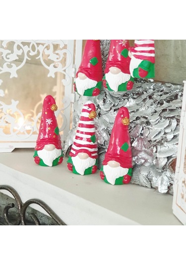3 Lü Gnome Cüce Yılbaşı Süsü Ve Biblosu
