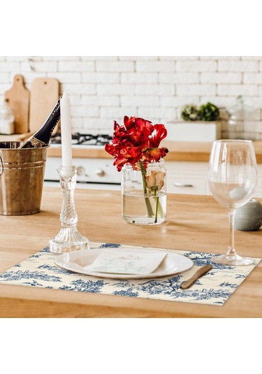Ülke Baskı Placemats 4 Paket Ev Mutfak Masası, 12 X 18 İnç 12x20 İnç