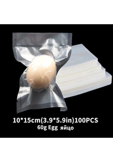 10 15cm 100 Adet Vakum Isıtmalı Ve Dondurucu Torbaları Mutfak Gıda Sınıfı Ambalaj Poşetleri