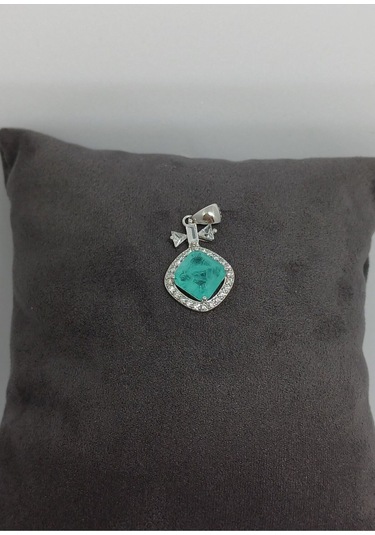 925 Ayar Gümüş Turmalin Taşlı Takı Seti - Yüzük, Küpe Ve Kolye Ucu Şık Ve Zarif Kadın Takı Gümüş