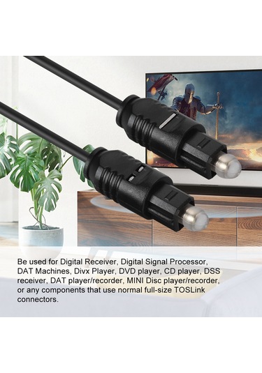 Yaozixa Toslink Erkek-erkek Dijital Fiber Optik Ses Kablosu 2.2mm - 2m, Cd/dvd/minidisc İçin Net Ses, Dolby Digital Dts Desteği