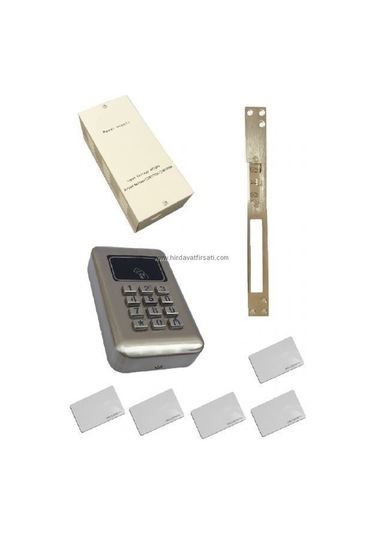 Marelli Giriş Kapıları İçin İnox Elektronik Şifreli Ve Kartlı Geçiş Kilit Sistemi Set / İç Mekan İçin