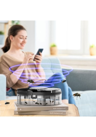 Sones S008 Otomatik Sinek Öldürücü Sessiz Usb Ev Sinek Tuzağı, Özellikler: Şarj Tipi Beyaz