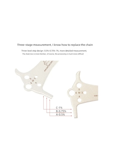 Geeksen Vxm Bisiklet Zincir Ölçü Aleti: 3'ü 1 Arada Zifiri, Cetvel Ve Kaliper - Paslanmaz Çelik, Tam Doğruluk, Tüm Bisiklet Tipleri İçin Bakım Gereci Çok Renkli