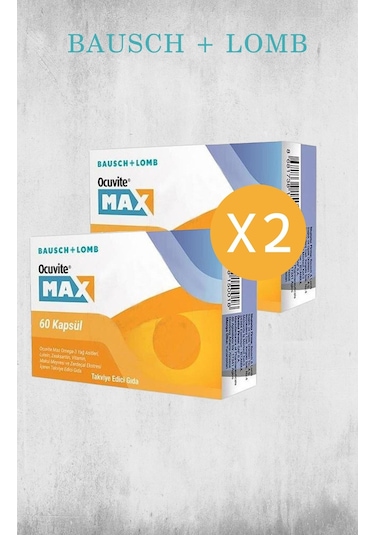 Bausch & Lomb Ocuvite Max Takviye Edici Gıda 2 x 60 Kapsül