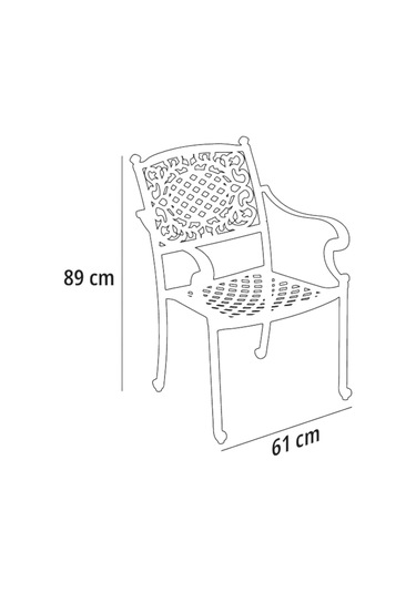 Helen 6 Kişilik Döküm Masa Takımı Rehome Beyaz