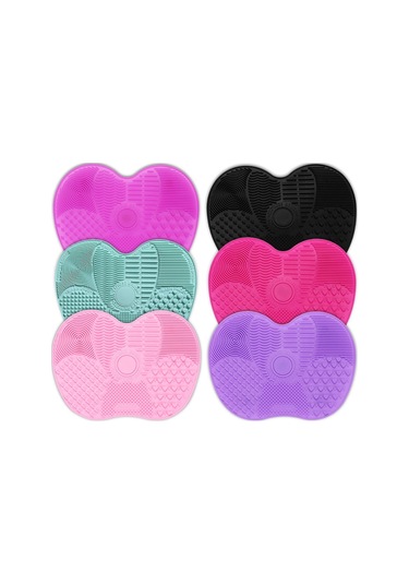 Sones Silikon Fırça Temizleme Matı Kozmetik Makyaj Kaş Fırçaları İçin Yıkama Aletleri Temizleme Pedi Fırça Tahtası Makyaj Temizleme Aleti Pembe