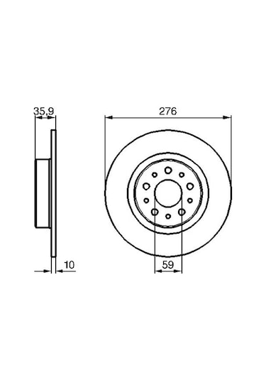 Alfa Romeo 156 1.9jtd 2002-2005 Bosch Arka Disk 276mm 2 Adet