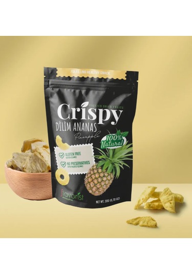 Dondurularak Kurutulmuş Ananas Dilimleri 20 Gram