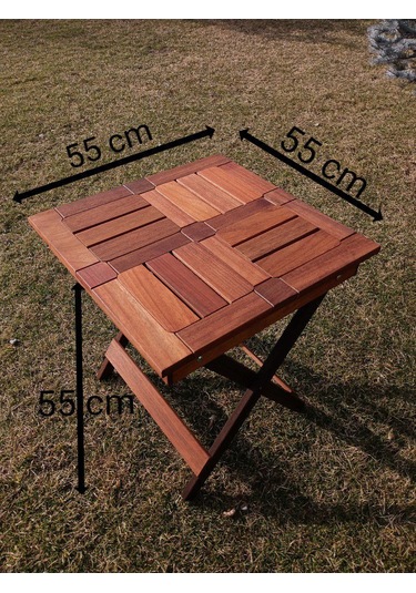 Birayse Ahşap Rustik Bahçe Ve Balon Masası Ceviz