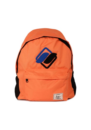 Turuncu Önü Nakışlı Laptop Bölmeli Unisex Sırt Okul Çantası Back To School turuncu