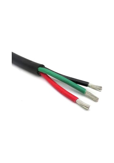 3X2,5Mm Marin Tesisat Kablosu Siyah Yuvarlak - Kalaylı Kablo Siyah