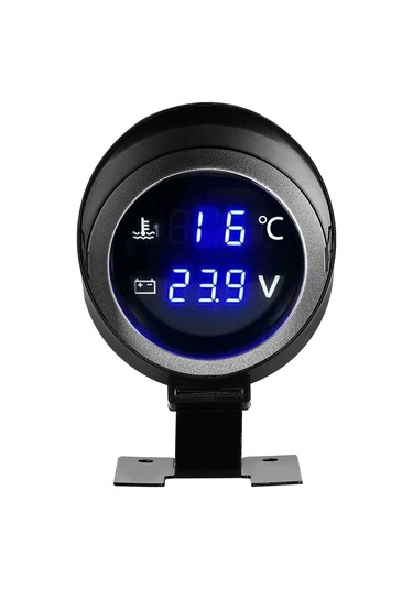 Yifomall Araçlar İçin 2'li Kombine Dijital Gösterge - Su Sıcaklığı Ve Voltmetre 9-36v