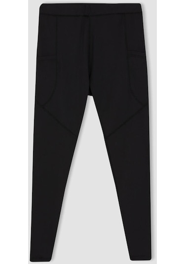 DeFactoFit Slim Fit Dar Kesim Normal Bel Sporcu Tayt A7243AX23WNBK81