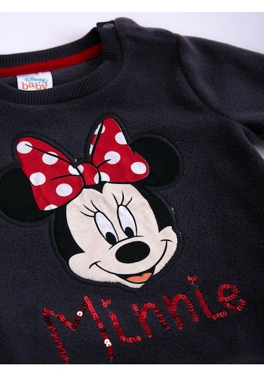 Minnie Mouse Minnie Lisanslı Bebek Polar Takım 18378 Füme