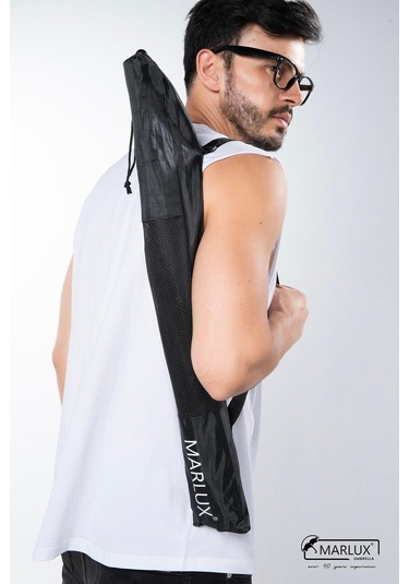 8 Telli Büyük Boy Manuel Protokol Kamp Ve Plaj Şemsiyesi Siyah Demir Ayaklı Askılı Taşıma Çan Siyah