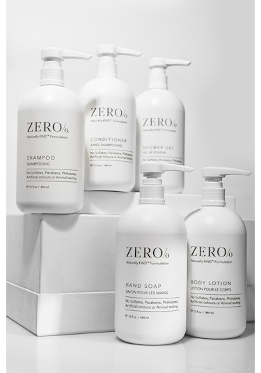 Zero/o Naturally Kind Shampoo 444 Ml + Conditioner 444 Ml + Shower Gel 444 Ml + Hand Soap 444 Ml + Body Lotion 444 Ml