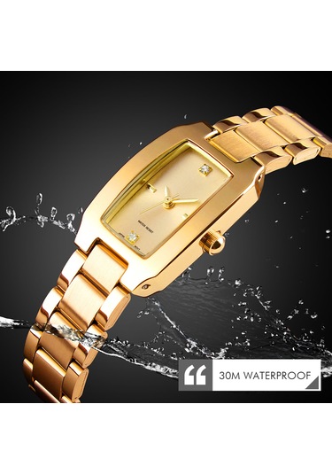 Padalink Skmeı Kadın Kol Saati 1400 Modeli - Kuvars Hareketli, 3atm Su Geçirmez, Paslanmaz Çelik Kayışlı, Rose Altın Rengi, Minimalist Tarz Gold