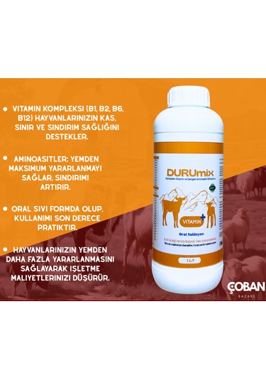 Durumix Hayvan Sağlığına B1, B2, B6, B12 Desteği