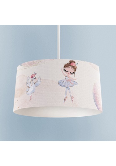 Mekta Home Bebek Ve Çocuk Odası Kuğu Ve Balerin Desenli Avize Renkli