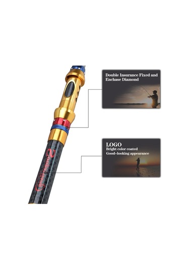 Taşınabilir Olta 1.8m-3.6m Seyahat Karbon Fiber Teleskopik Olta Deniz Direği Sopa Döküm Çubuk 1.8 M