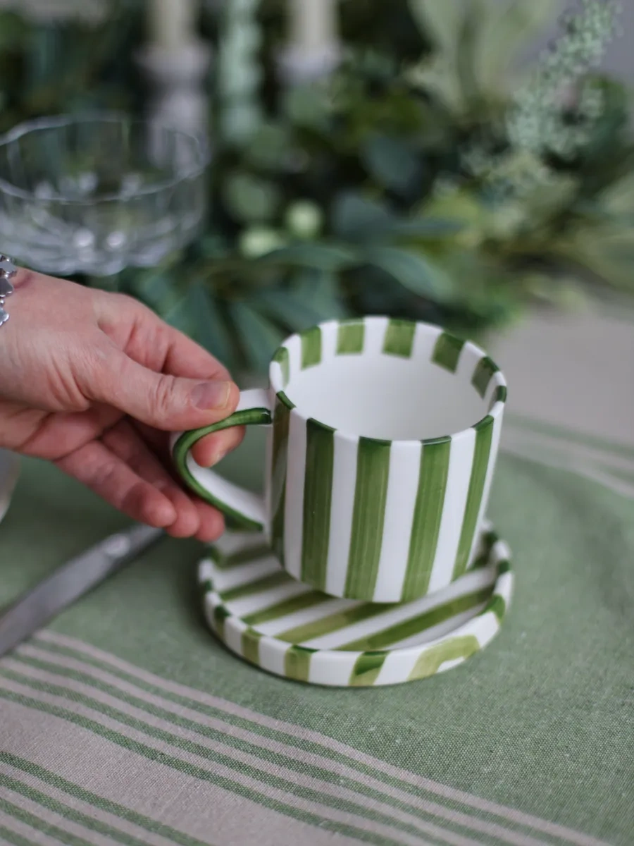 Home Lovers Poşet Çay Ve Kahve Bardağı İle Tabak Hediye Çay Şık Seti 277169641 Yeşil