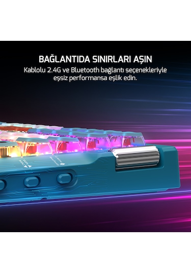 Gamepower Sense Tkl Rgb Wireless/bluetooth/kablolu Mekanik Red Sw