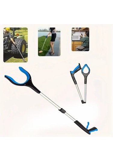 Xuweiwei Katlanabilir Alıcı Alet 3 Katlanabilir Model Mavi Hafif Alüminyum Uzatma Kolu Yaslilar Ve Hareket Engelliler Icin Ideal Kompakt Ev Aksesuari