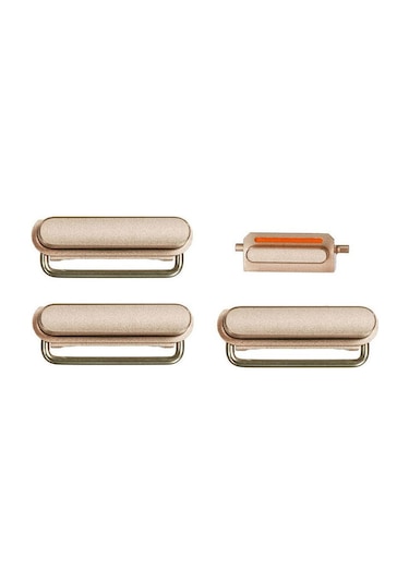 Apple Uyumlu iPhone 6S On Off Yan Ses Ve Mute Tuşarı Set Gold