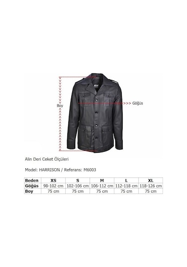 Alin Harrison Erkek Safari Siyah Deri Ceket-Altın