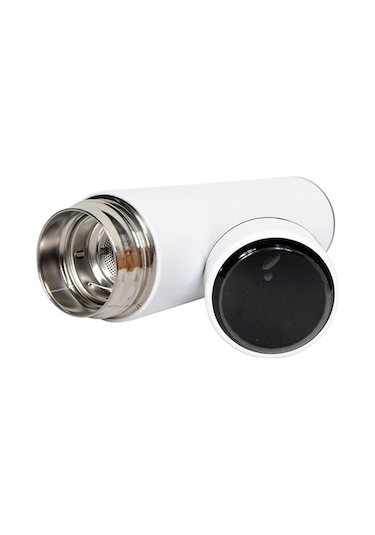 Kişiselleştirilebilir Dereceli Termos 05 Lt Beyaz Renk Beyaz