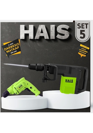 Hais JL6001 Darbesiz Matkap + Z1G-ZT-1500 Kırıcı Matkap Set 5