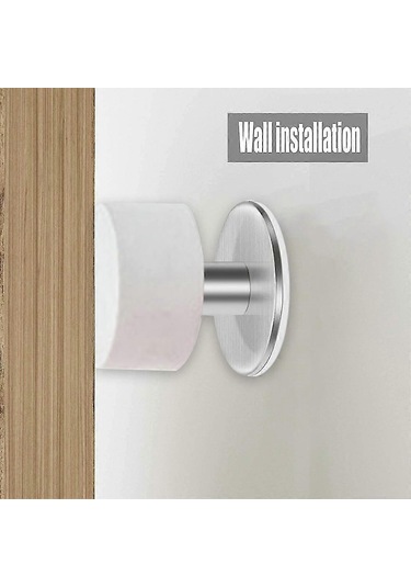 Adet Kendinden Yapışkanlı Kapı Stoperi Sağlam Paslanmaz Çelik Kauçuk Stoper Beyaz Diğer