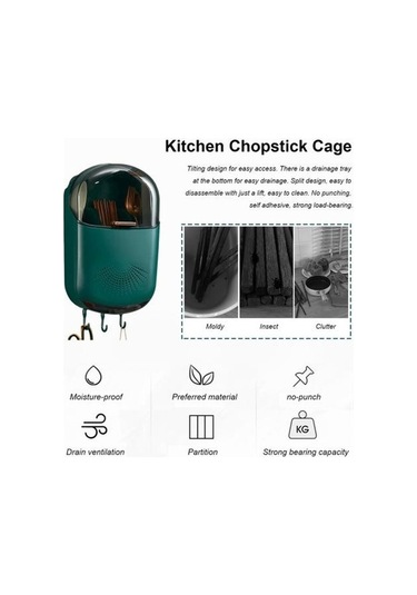 Novahub Turuncu Mutfak Çatal Kaşık Tutucusu, Drenaj Tepsili Yemek Çubukları Montaj, Güçlü Kapasiteli Ev Aksesuarı Turuncu