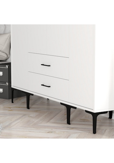 Variant Kumsal 4 Kapılı Sts Gardrop - Beyaz / Beyaz