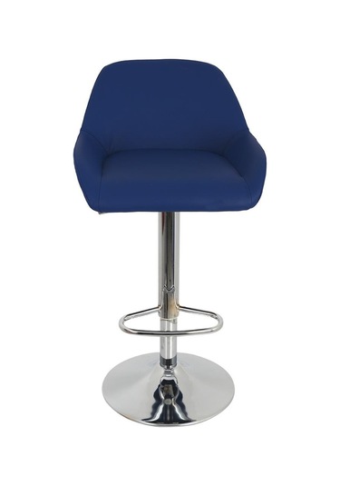 Bürocci Texas Bar Taburesi - Lacivert Deri - 9506S0103 Çok Renkli