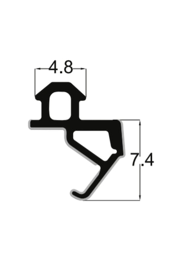 Seçil 50 M Pvc Pimapen Kapı-Pencere Contası Pak-19, Siyah Fitil