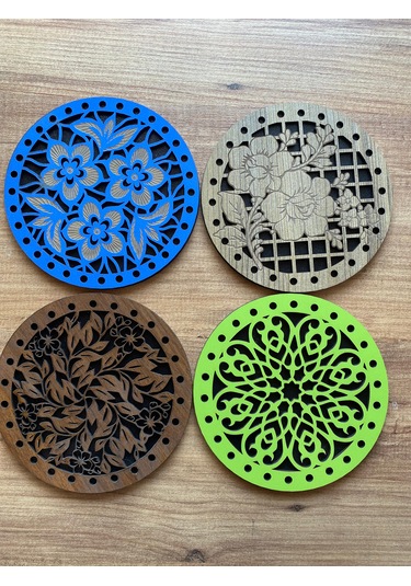 8'li Büyük Boy Ve Küçük Boy Ahşap Nihale Seti 4