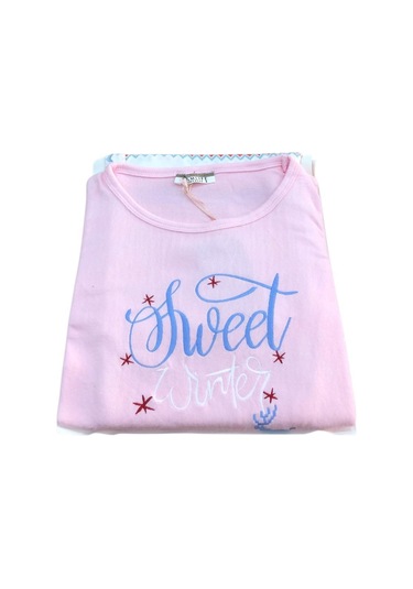 Seamlife Kadın Kışlık Termal Uzun Kollu Pijama Takımı Pembe